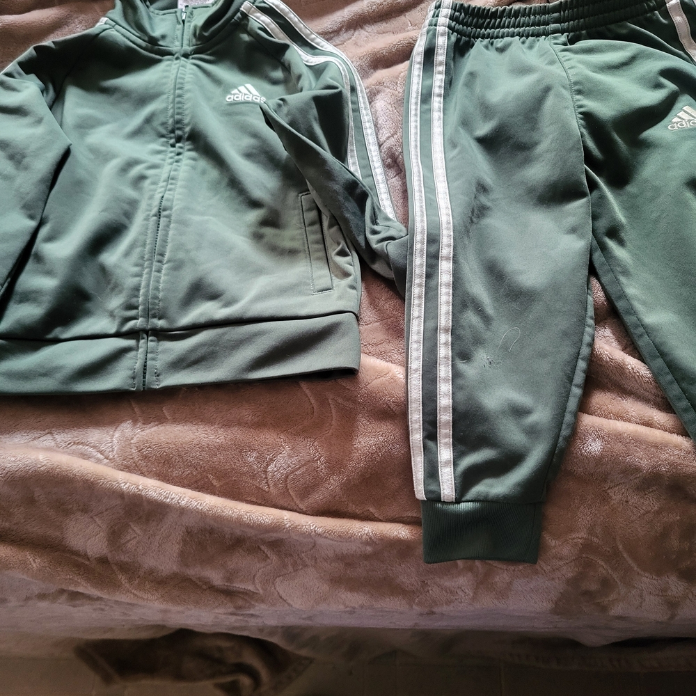 adidas Kids Green Track Pants - Youth Athletic Bottoms